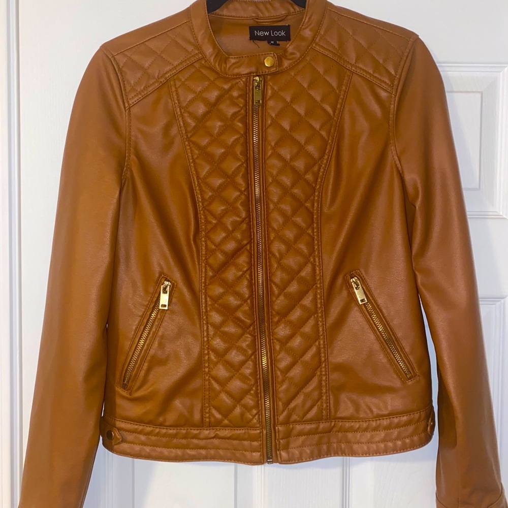 Cognac Bomber Jacket